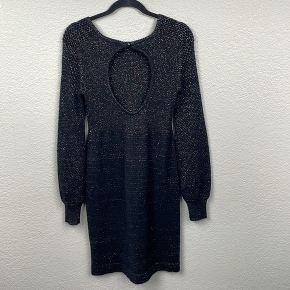 Marc by Marc Jacobs Sparkle Knit Sweater Dress Cut Out Back Wool Angora Sz S - Picture 6 of 14